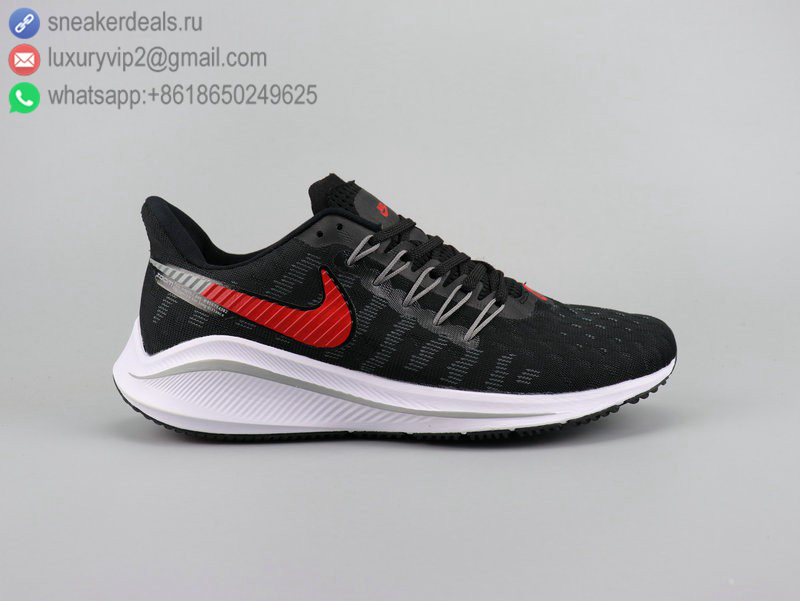 NIKE AIR ZOOM VOMERO 14 BLACK RED UNISEX RUNNING SHOES